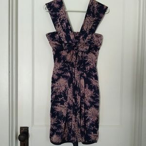 Betsey Johnson | silk bow oriental floral midi